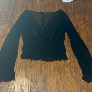 See through black over shirt from RAG